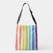 Sac Ajustable Monogramme de nom de fille en script arc-en-ciel à (Dos)
