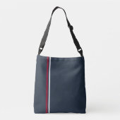 Sac Ajustable Monogramme de style Université Navy Bourgogne (Dos)