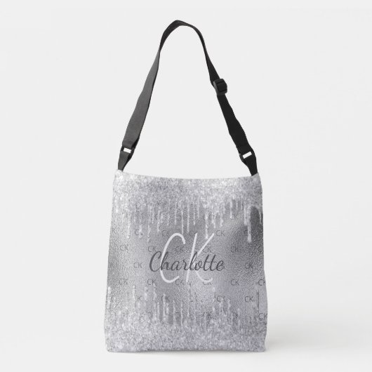 Sac Ajustable Monogramme élégant avec gouttes de paillettes arge (Dos)
