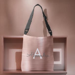 Sac Ajustable Monogramme en acier inoxydable rose Rose Rose Rose<br><div class="desc">Rose Rose Or Faux Acier Inoxydable Élégant Sac Monogramme. Ce sac peut être customisé pour inclure votre nom initial et prénom.</div>