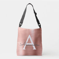 Monogramme en acier inoxydable rose Rose Rose Rose
