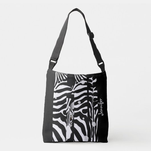 Sac Ajustable Monogramme et joli motif Zèbre tendance (Devant)
