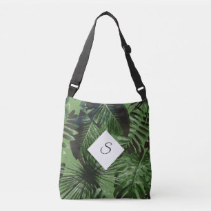 Sac Ajustable Monogramme Feuille de l'île tropicale avec vos ini