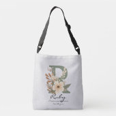 Sac Ajustable Monogramme floral R – Initiale botanique élégante (Dos)
