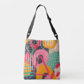 Sac Ajustable Monogramme géométrique coloré Abstrait Design (Dos)