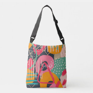 Sac Ajustable Monogramme géométrique coloré Abstrait Design