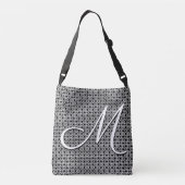 Sac Ajustable Monogramme initial géométrique noir et blanc (Dos)
