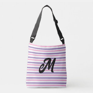 Sac Ajustable Monogramme Lavande rose Blancs