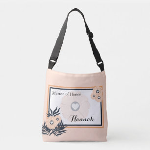 Sac Ajustable Monogramme Matron d'honneur Mariage Crossbody Four