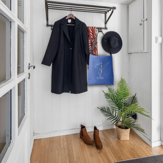 Sac Ajustable Monogramme minimaliste d'aquarelle F enseignant