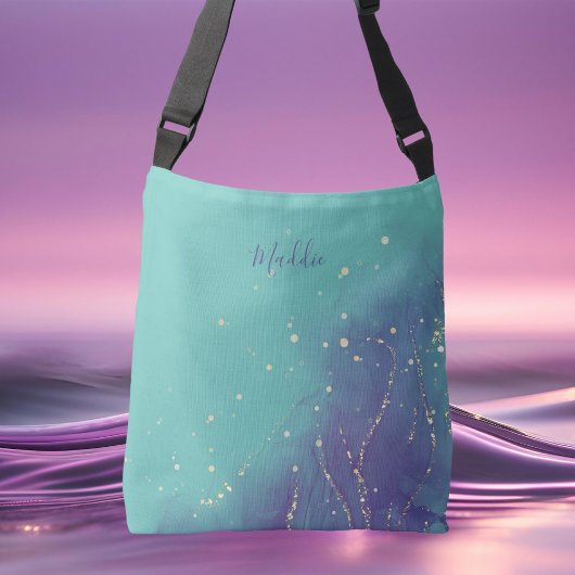Sac Ajustable Monogramme mode Turquoise tendance