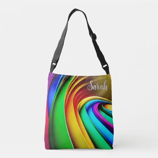 Sac Ajustable Monogramme moderne Arc en arc-en-ciel Pride (Dos)