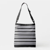 Sac Ajustable Monogramme moderne Motif noir et blanc initial (Dos)