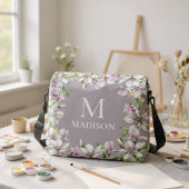 Sac Ajustable Monogramme Monogramme Magnolia Floral Personnalisé