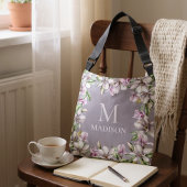 Sac Ajustable Monogramme Monogramme Magnolia Floral Personnalisé