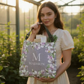 Sac Ajustable Monogramme Monogramme Magnolia Floral Personnalisé
