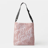 Sac Ajustable Monogramme Parties scintillant Rose Blush Live Lov (Dos)