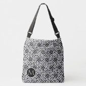 Sac Ajustable Monogramme personnalisé Motif Ziggy noir et blanc (Devant)