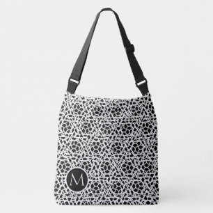 Sac Ajustable Monogramme personnalisé Motif Ziggy noir et blanc