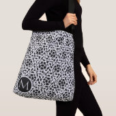Sac Ajustable Monogramme personnalisé Motif Ziggy noir et blanc (De près)
