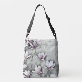 Sac Ajustable Monogramme Pink magnolia branche dessin gris noir (Dos)