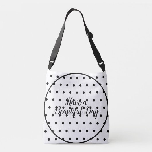 Sac Ajustable Monogramme Pois blancs géométriques (Dos)