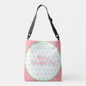 Sac Ajustable Monogramme Pois verts de menthe rose (Dos)