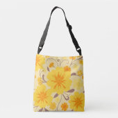 Sac Ajustable Monogramme Retro Sunshine Floral-Jaune Fleurs (Dos)