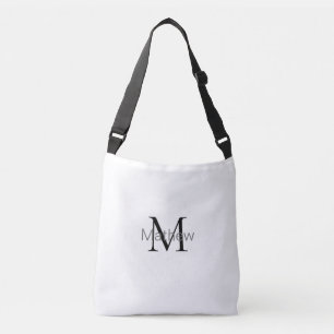Sac Ajustable monogramme simple de lettre initiale ajoutez votre