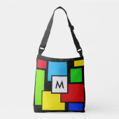 Sac Ajustable Monogramme sur des carrés multicolores (Devant)