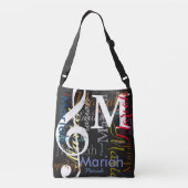 Sac Ajustable Monographie de note musicale Treble-Clef avec noms (Dos)