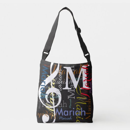 Sac Ajustable Monographie de note musicale Treble-Clef avec noms (Devant)