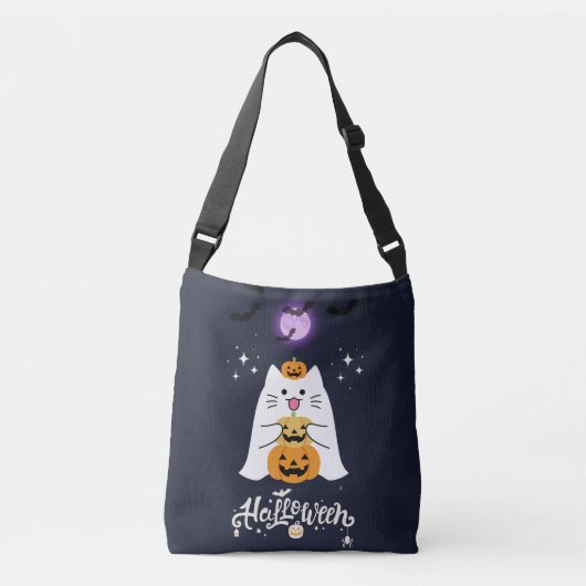 Sac Ajustable Moonlit Halloween Cat – Spooky & Sweet Night (Devant)