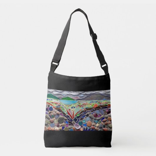Sac Ajustable Mosaïque de lac colorée (Devant)
