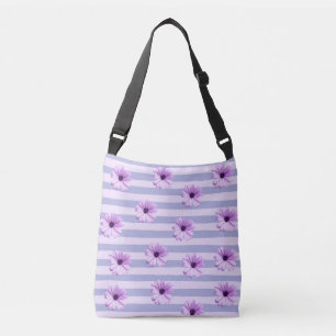 Sac Ajustable Motif à rayures pastel avec des marguerites