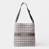 Sac Ajustable Motif abstrait chic en marron et beige (Dos)