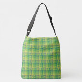 Sac Ajustable Motif Abstrait Damier Vert Bleu (Dos)