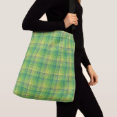 Sac Ajustable Motif Abstrait Damier Vert Bleu (De près)