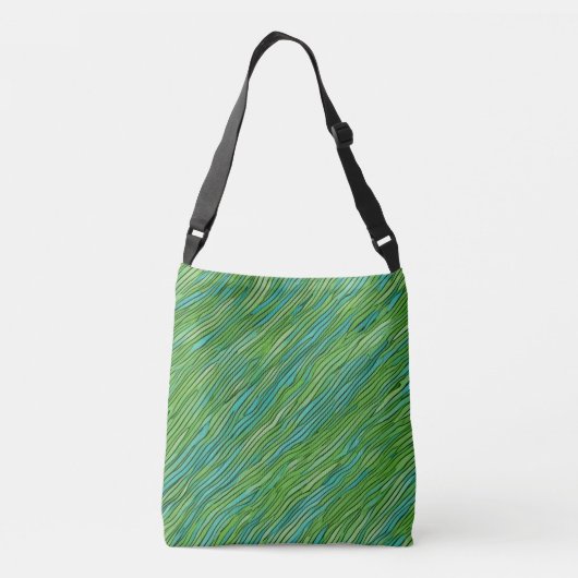 Sac Ajustable Motif abstrait en vert et bleu (Dos)