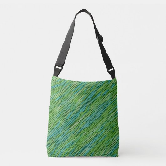 Sac Ajustable Motif abstrait en vert et bleu (Devant)