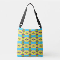 Motif Abstrait jaune vert et bleu avec points