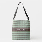 Sac Ajustable Motif abstrait marron moderne sur fond vert olive (Dos)