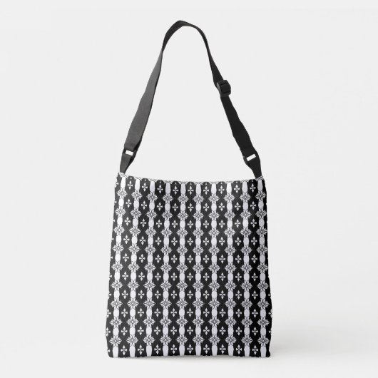Sac Ajustable Motif Abstrait moderne élégant en noir et blanc (Dos)