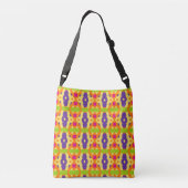 Sac Ajustable Motif Abstrait orange violet vert sur jaune (Dos)
