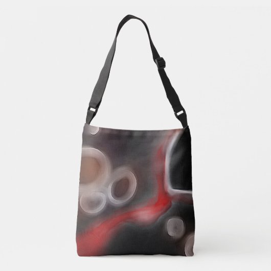Sac Ajustable Motif artériel : Noir, Blanc et Rouge Abstrait (Dos)