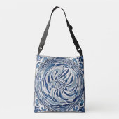 Sac Ajustable Motif blanc bleu tourbillon 02 (Dos)