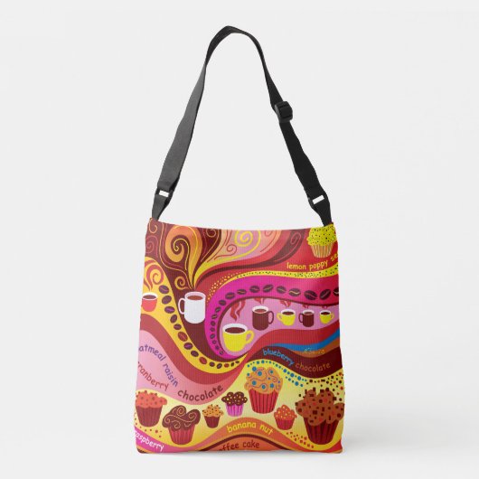 Sac Ajustable Motif Café et Muffins (Dos)