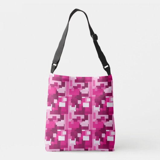 Sac Ajustable Motif Camo numérique rose chaud mignon avec Monogr (Dos)