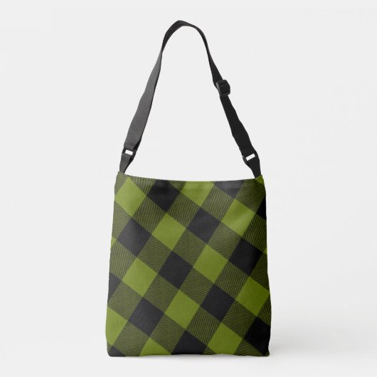 Sac Ajustable Motif carreau vert et noir Rustic Field (Dos)