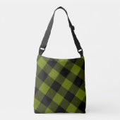 Sac Ajustable Motif carreau vert et noir Rustic Field (Devant)